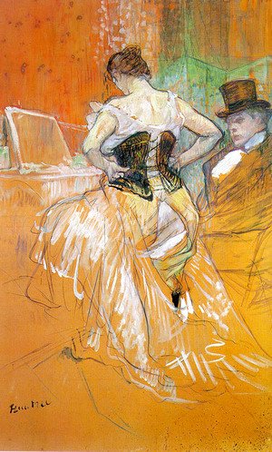 Toulouse-Lautrec - Study for "Elles" (Woman in a Corset) 1896