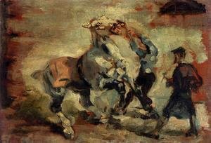 Toulouse-Lautrec - Horse Fighting His Groom