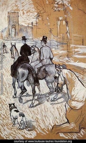 Horsemen Riding in the Bois de Boulogne