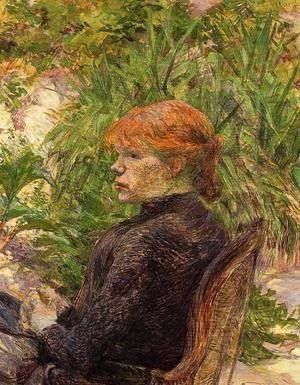 Toulouse-Lautrec - Red Haired Woman Seated in the Garden of M. Forest