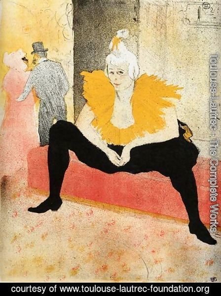 Toulouse-Lautrec - Elles: Cha-U-Kao, Chinese Clown, Seated