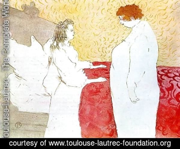 Toulouse-Lautrec - Elles: Woman in Bed, Profile, Getting Up