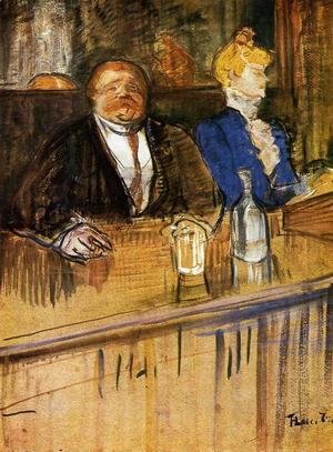 Toulouse-Lautrec - At the Cafe: The Customer and the Anemic Cashier