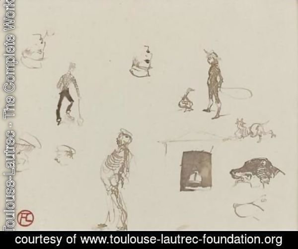 Toulouse-Lautrec - Croquis a l'encre