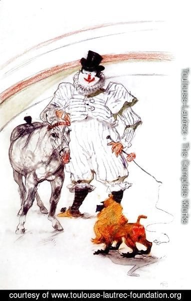 Toulouse-Lautrec - at the circus, horse and monkey dressage