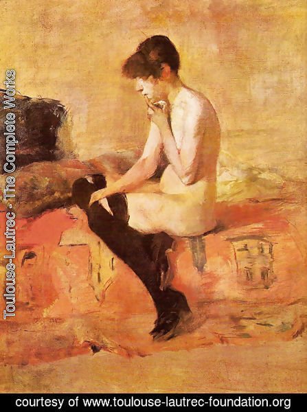 Toulouse-Lautrec - Nude woman on a divan