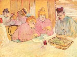 Toulouse-Lautrec - The ladies in the brothel dining-room