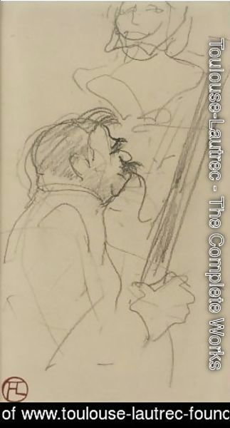 Toulouse-Lautrec - Buste Laure A Double Sided Drawing