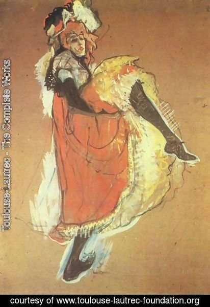 Toulouse-Lautrec - Jane Avril dancing, study for the poster