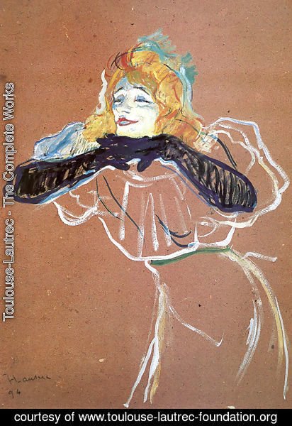 Toulouse-Lautrec - Yvette Guilbert Singing Linger, Longer, Loo