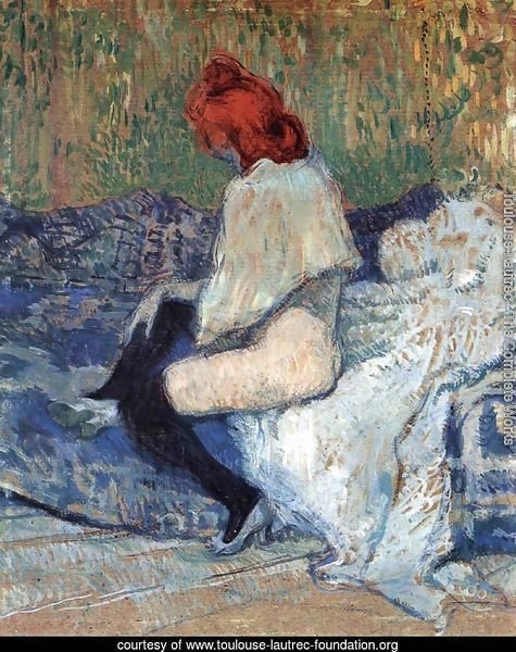 Red-Haired Woman on a Sofa