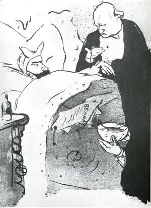 Toulouse-Lautrec - Carnot Malade Cannot Ill, a Song Sung at the Chat Noir