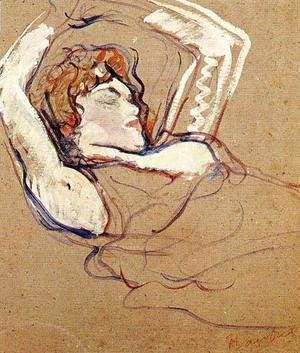 Toulouse-Lautrec - Woman Lying on Her Back, Both Arms Raised