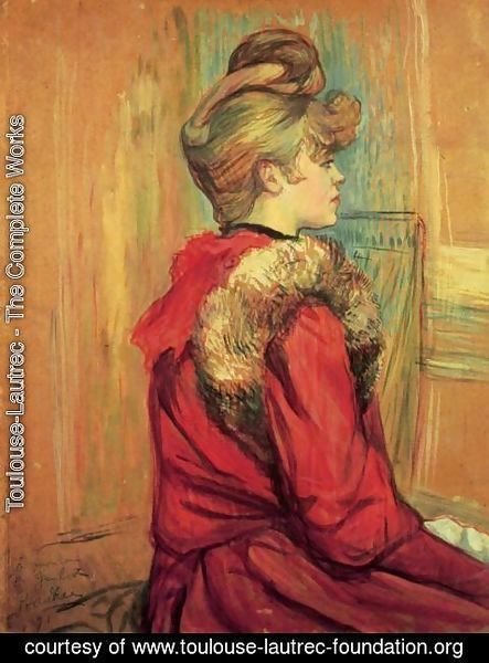 Toulouse-Lautrec - Girl In A Fur   Mademoiselle Jeanne Fontaine