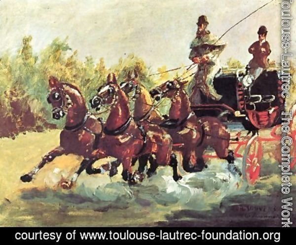 Toulouse-Lautrec - Driving The Mail Couch At Nice