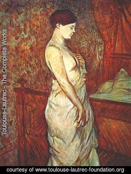 Toulouse-Lautrec - Mme Poupoule In Chemise By Her Bed
