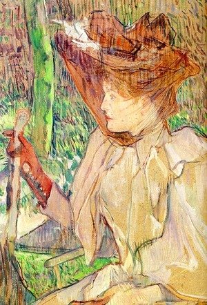 Toulouse-Lautrec - Portrait of Honorine Platzer (Woman with Gloves) 1891