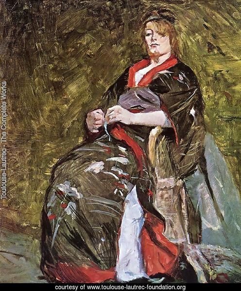 Lili Grenier in a Kimono