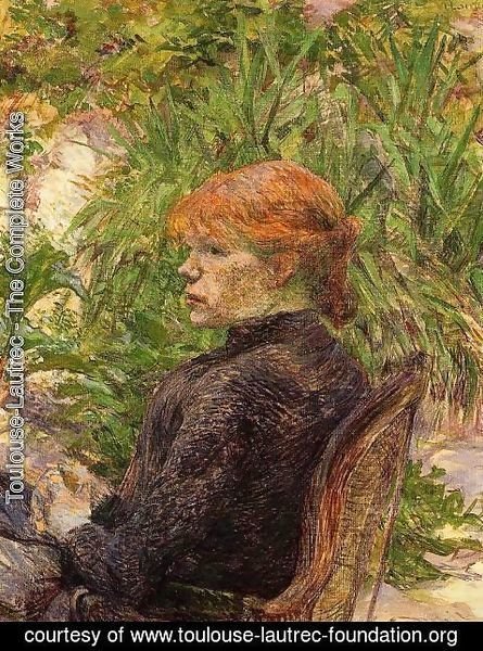 Toulouse-Lautrec - Red Haired Woman Seated in the Garden of M. Forest