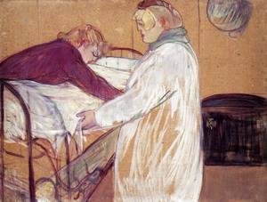 Two Women Making the Bed