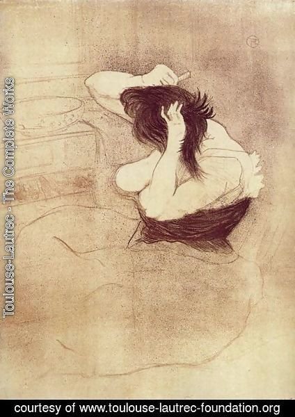 Toulouse-Lautrec - Elles: Woman Combing Her Hair