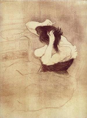 Toulouse-Lautrec - Elles: Woman Combing Her Hair