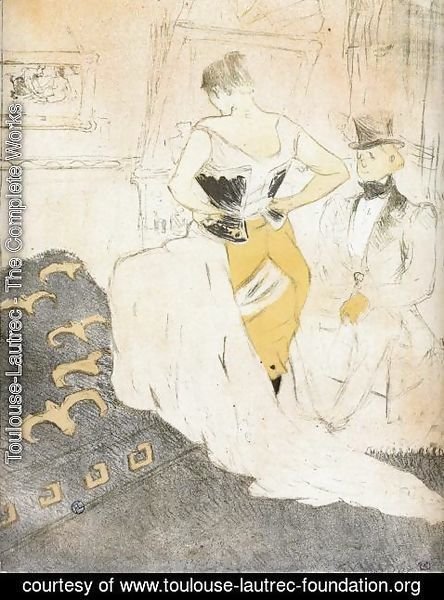 Toulouse-Lautrec - Elles: Woman Fastening a Corset, Passing Conquest