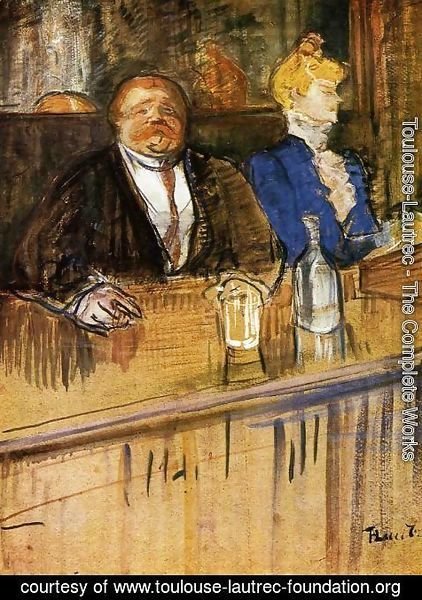 Toulouse-Lautrec - At the Cafe: The Customer and the Anemic Cashier