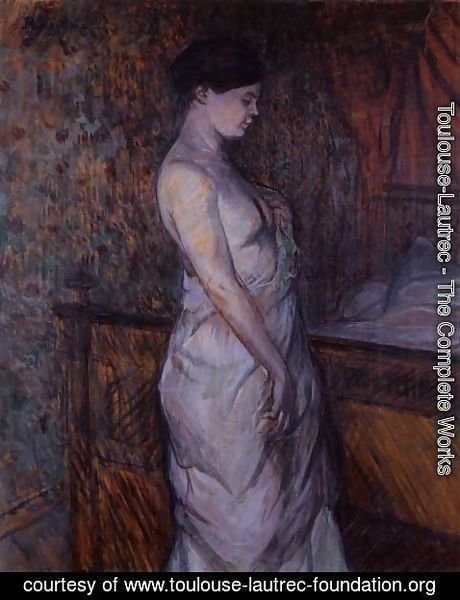 Toulouse-Lautrec - Woman in a Chemise Standing by a Bed