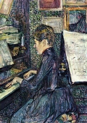 Toulouse-Lautrec - Mademoiselle Dihau Playing the Piano