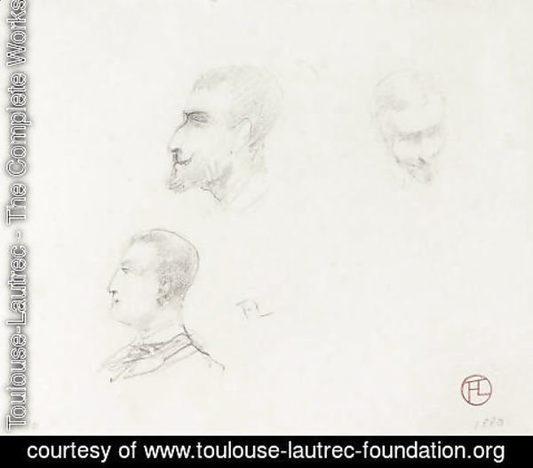 Toulouse-Lautrec - Etudes de tetes
