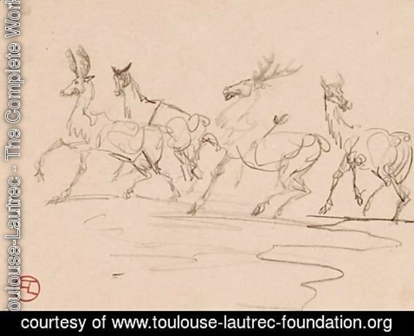 Toulouse-Lautrec - Cerfs et biches