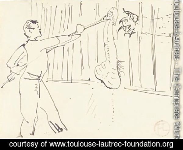 Toulouse-Lautrec - Dompteur nourrissant un lion