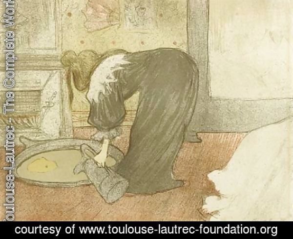 Toulouse-Lautrec - Femme au tub -- Le tub, from Elles