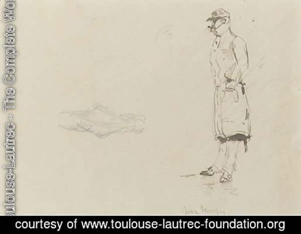 Toulouse-Lautrec - Jolie temps (recto), Etude pour cheval (verso)