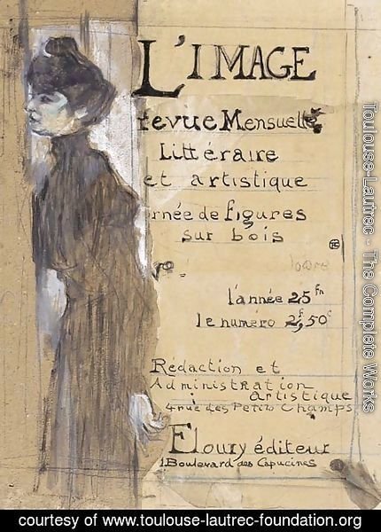Toulouse-Lautrec - L'Image--Marthe Mellot debout de profil