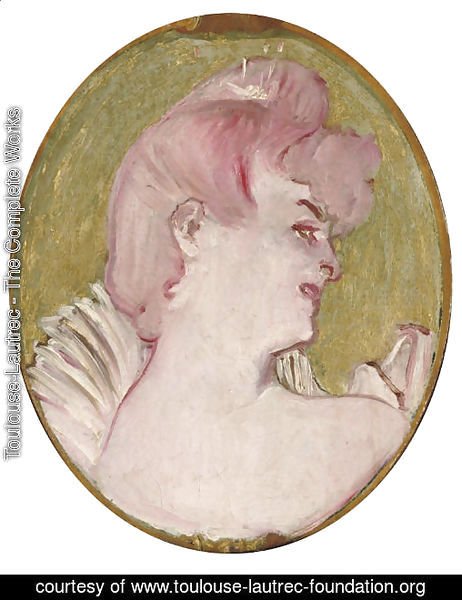 Portrait de femme (Medaillon pour la decoration du salon de la Maison de la rue d'Amboise, Paris)