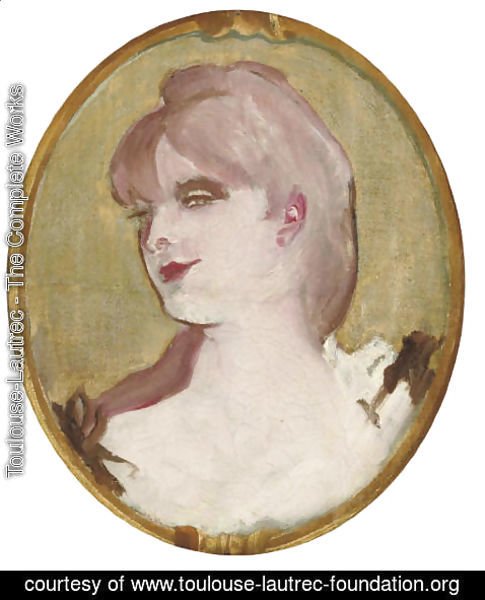 Toulouse-Lautrec - Portrait de femme (Medaillon pour la decoration du salon de la Maison de la rue d'Amboise, Paris) 2