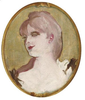 Toulouse-Lautrec - Portrait de femme (Medaillon pour la decoration du salon de la Maison de la rue d'Amboise, Paris) 2