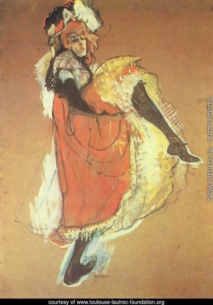 Jane Avril dancing, study for the poster