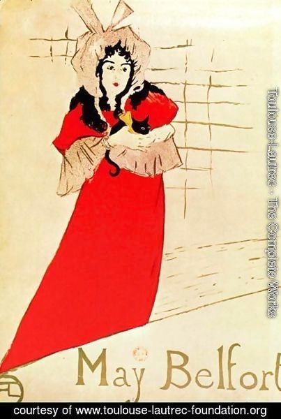 Toulouse-Lautrec - Jardin de Paris, May Belfort, poster