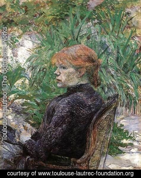 Toulouse-Lautrec - Red-Haired Girl in Monsieur Forest's Garden (Carmen Gaudin)