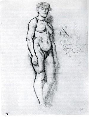 Woman Standing in Semi Profile