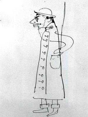 Toulouse-Lautrec - Self-Portrait. Caricature