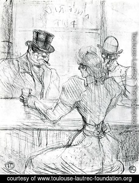 Toulouse-Lautrec - At the Bar Picton, Rue Scribe