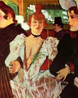 Goule Enters The Moulin Rouge With Two Women